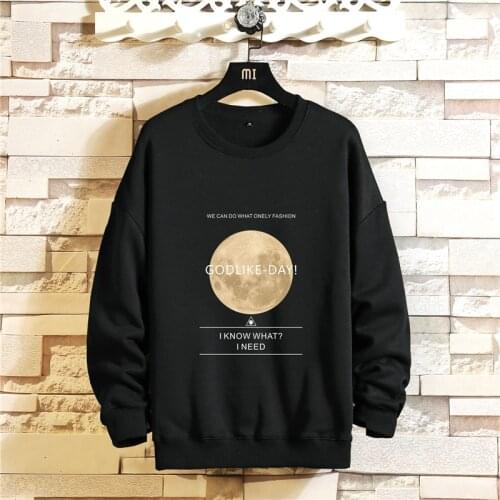 2021 Solid Color Print Hip Hop Streetwear Sweatshirt MenS Black White Hoodies Spring Autumn Casual Streetwear Clothes