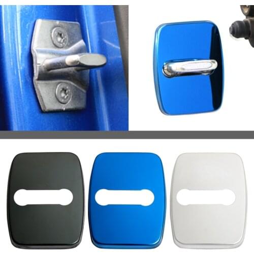 4PCS Auto Case Stainless Steel Door Lock Buckle Protective Cover For BMW 1 series E87 E82 F20 F52 2007 2008-2018 Car Styling