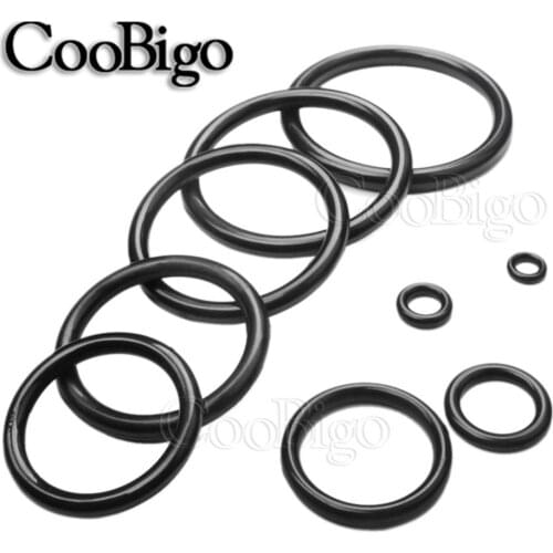 50pcs Plastic 3/16''~2'' Inside Dia. O Ring Circular Apparel Garment Shoes Belt Backpack Outdoor Bags Sewing Craft Accessory