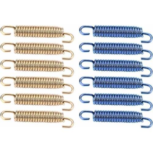 6pcs Stainless Steel Spring Hooks Muffler Exhaust Pipe Spring Hooks for Motorcycle Scooter ATV