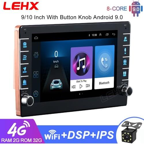 LEHX 2 Din Radio 9/10.1Inch Android 9.0 2GB RAM Car multimedia Player With Button Knob For Toyota Volkswagen Hyundai Kia Nissan