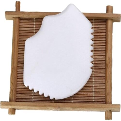 White Jade GUA SHA Scraping Guasha Massager Tools Gua Sha Stone Comb Custom Gua Sha Tool Stone