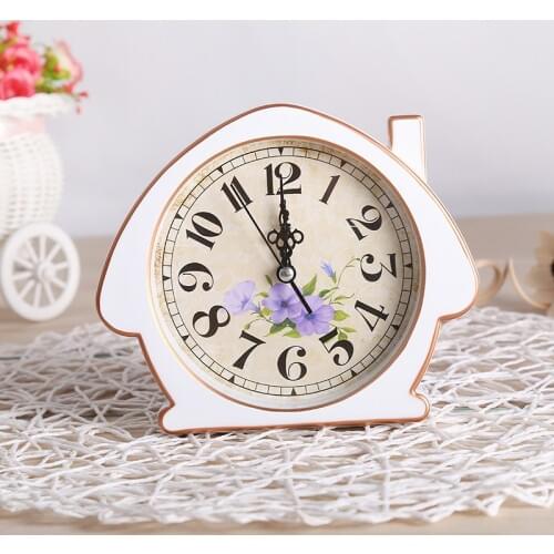 Free Ship European Modern House Sweet Love Home Wake Up Alarm Clock for Kids Home Decoration Desktop Table Clocks Birthday Gift