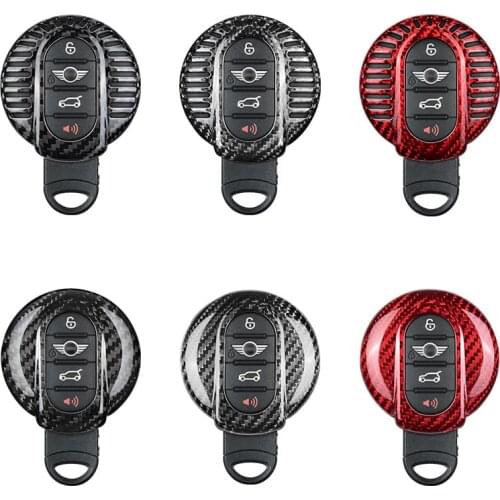 Real Carbon Fiber Car Key Case Cover Remote Key Shell For BMW MINI Cooper Countryma F56 F55 F54 F60 car Accessory car-styling