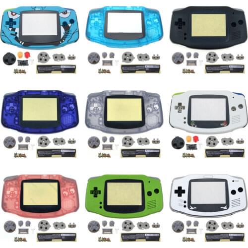 JCD Full Hard Housing Shell Case For GBA Shell W/ Screen Lens Replacement For Gameboy Advance Console Housing Front Back Cover
