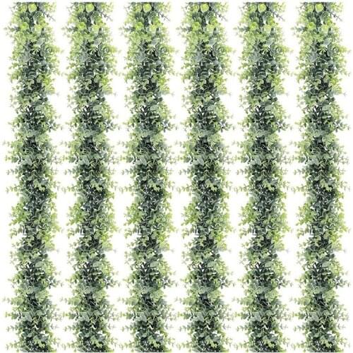 Artificial Eucalyptus Garland 5 Packs,Artificial Vines Faux Eucalyptus Greenery Garland,for Wedding/Party/Arch Backdrop