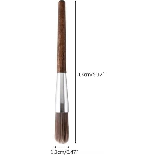 K5DC Coffee Grinder Machine Cleaning Brush Bristles Dusting Brushes with Wooden Handle Cleaner Tool for Barista Kitchen