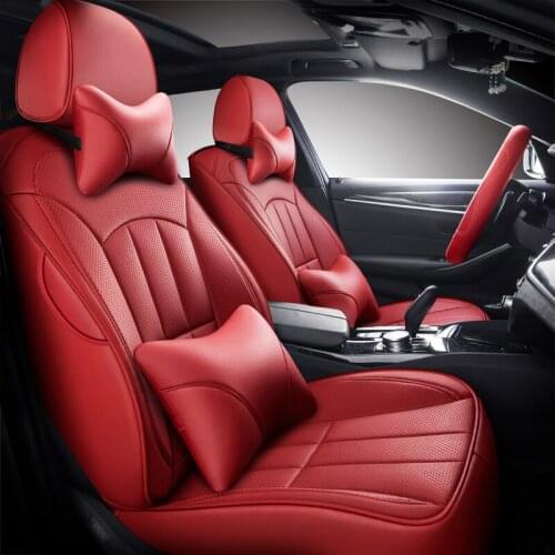 WLMWL Custom leather seat cover for Geely All Models Emgrand EC7 X7 FE1 automobiles styling Car Accessories Anti-Slip