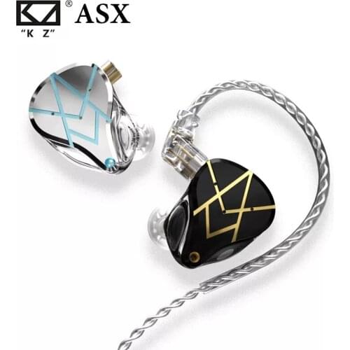 KZ ASX Headset 20 BA Units HIFI Bass Balanced Armature Earbuds In Ear Monitor Noise Cancelling Sport Earphone