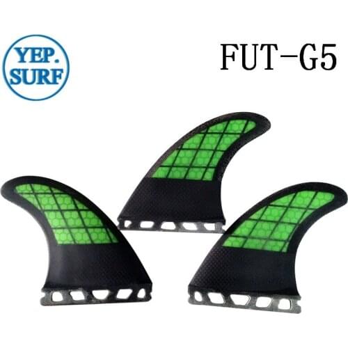 Surf Fins Quilhas Future G5 Fin Carbon fiber honeycomb Fins Fibreglass Green black Surfboard Future Fins