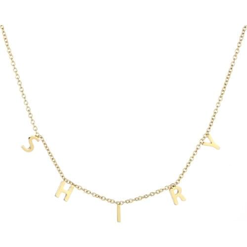 Lateefah Letters Necklace for Women Custom Jewelry Stainless Steel Custom Name Necklaces Gold Nameplate Unique Gifts