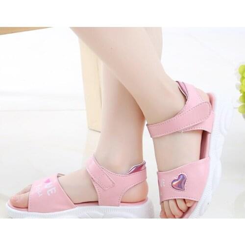 Fashion flat bottom Summer Childrens Beach Shoes Kids Flats Soft Anti-slippery Size 25-36 Footwear Shoes Kids Sandals For Girls