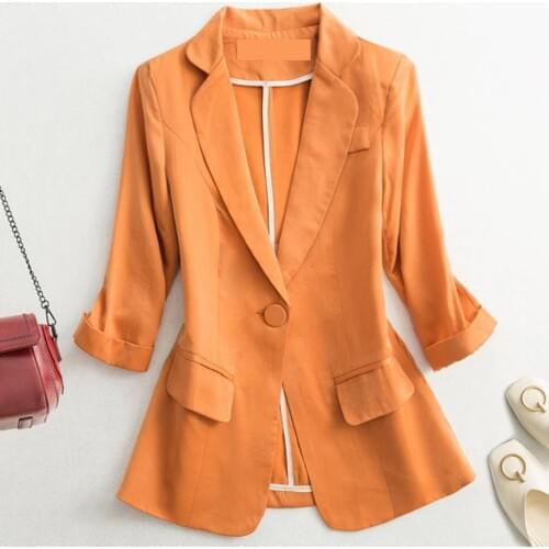 2021 Early Autumn Fashion Womens Coat White Black Blazers Notched Pockets Office Lady Women Short Blazers And Jackets long slee