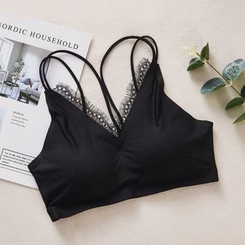 Fashion Flower Lace Padded Bra Beauty Back Seamless Tube Top Women Sexy Braa