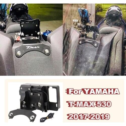 Motorcycle Accessories For YAMAHA TMAX 530 T-MAX 530 2017 - 2019 Windscren Bracket Mount Smartphone GPS Holder
