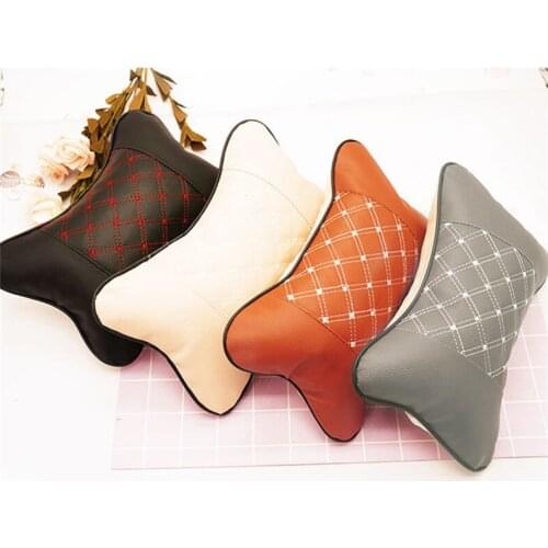Soft 1pcs Pu Cars Neck Pillows Headrest Modern Cute Travel High-grade Cojines Winter Summer Accesorios Para Auto