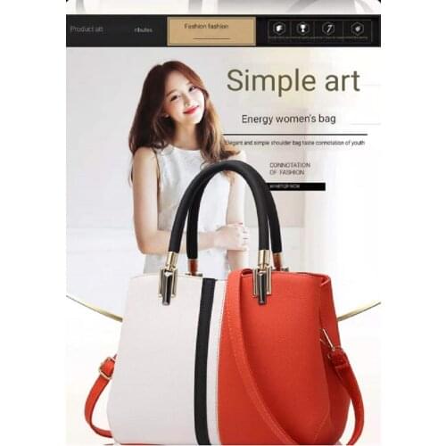 2021 new fashion color contrast womens bag womens handbag One Shoulder Messenger Bag mother bag four piece womens bag