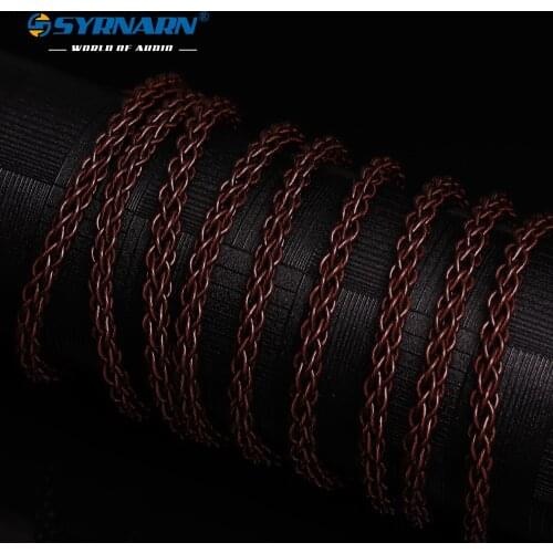 Earphone Upgrade Audio Cable DIY OFC Flexible 408 Core*4.8mm For HiFi 8 Drives Headphone Detachable Cord Solder Wire PVC Line