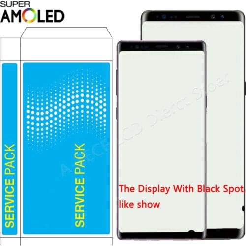 ORIGINAL AMOLED N950F LCD For Samsung Note 8 LCD Display Touch Screen With Frame For Samsung Note 8 SM-N950 LCD With Black spot