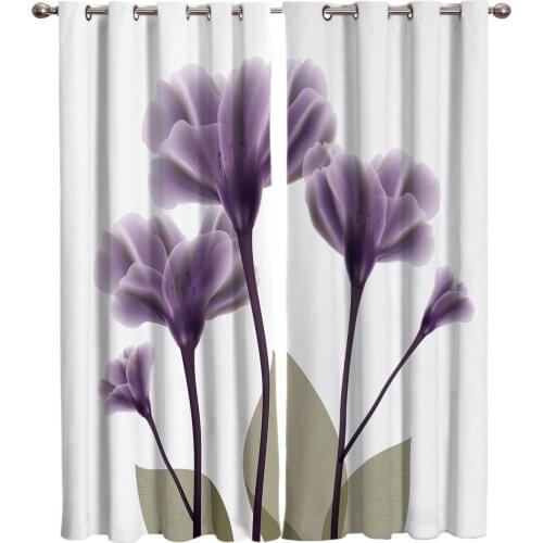 X-Ray Fowers Room Curtains Large Window Window Curtains Living Room Kitchen Bedroom Kids Room Drapes Decor Window Treatment