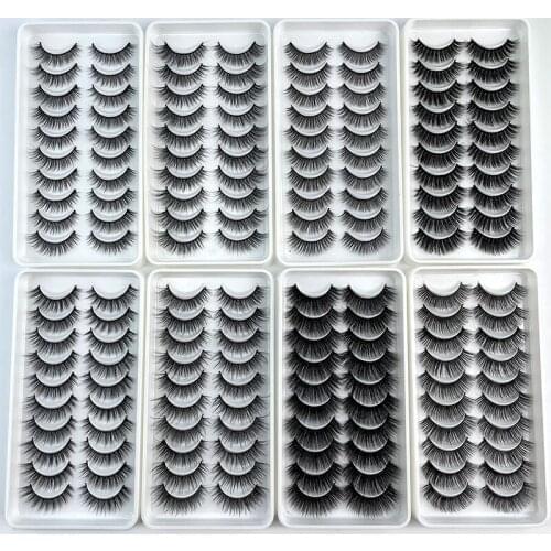 SEXYSHEEP 10pairs3D Sable Lashes Natural False Lashes Dramatic False Lashes Makeup Lashes Extend Lashes