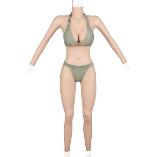 Transgender Silicone Breast Suit CD Cosplay Costume with Arm One-Piece Artificial Breast Cross-Dressing Hip Fung Across