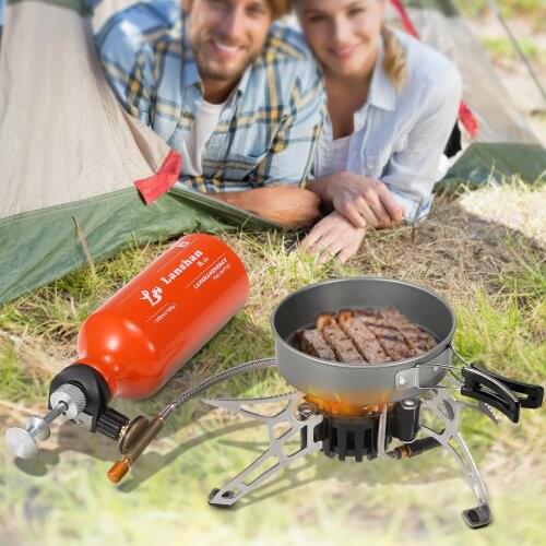 Picnic Foldable Outdoor Camping Stove Brander Heat Multi Fuel Oil Stove with 500ml Gasolne Fuel Bottle for Outdoor Gas stove RU