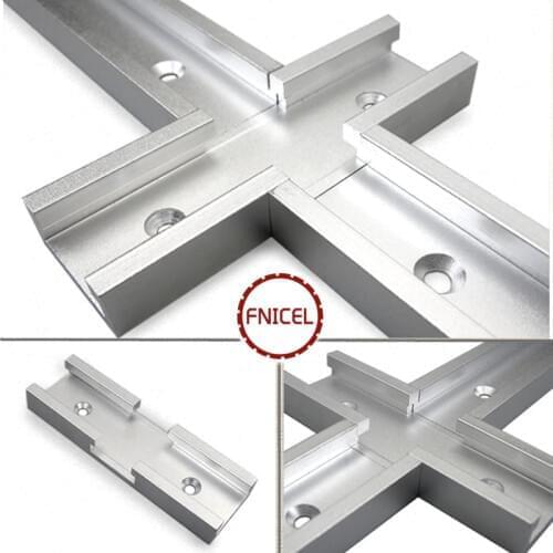 1Pc T-Track Intersection Parts Chute General Purpose handle Aluminum Woodworking DIY T Track Cross