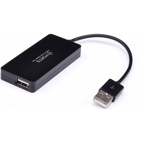 Slim High Speed Multi Splitter Expansion 4 Port USB 2.0 Hub Splitter Cable Adapter for Laptop PC Macbook Portable