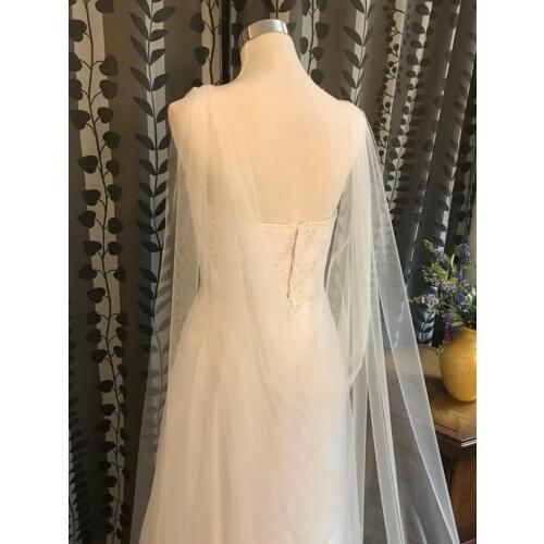 Tulle Cape Veil 200cm/250cm/300cm/350cm/400cm/500cm Long in White / Off White / Ivory /Champagne Wedding Veil