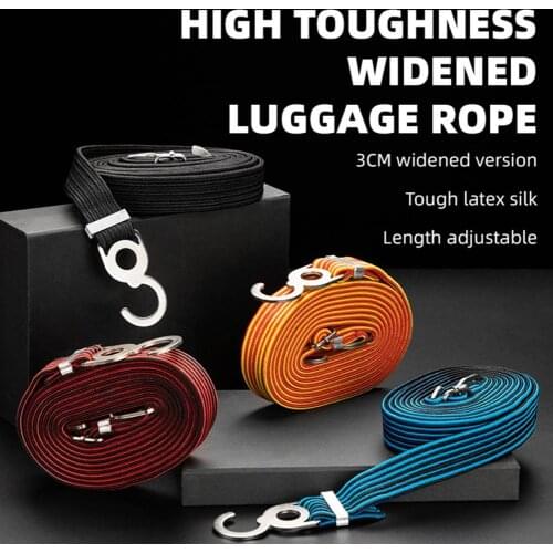 Bicycle electric motorcycle luggage rope 4-color nylon adjustable elastic band binding belt hook Bicycle rope rubber band rope