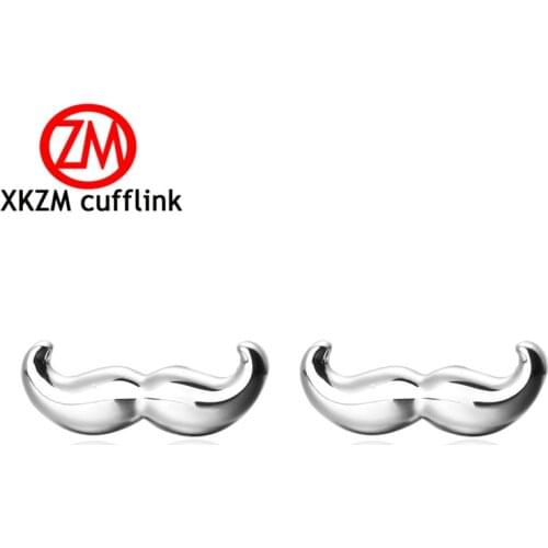 XKZM Fashion Luxury shirt Silvery black beard cufflink for mens Brand cuff buttons cuff links High Quality abotoaduras Jewelry