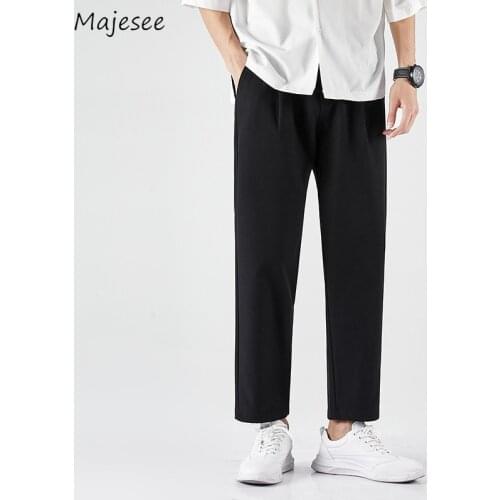 Plus Size M-5XL Casual Pants Men Solid Drawstring All-match Tooling Bodybuilding Fashion Straight Trousers Male Ulzzang Hot Sale
