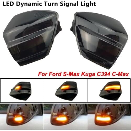 1pair Dynamic Turn Signal Light Car Rear View Mirror LED Indicator Blinker For FORD Focus 2 MK2 2004 - 2008 C-MAX