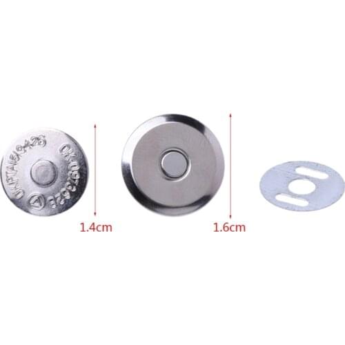 10 Sets Metal Magnetic Snap Clasps 14mm 16mm For Sewing Purse Handbag Bag Craft 203C