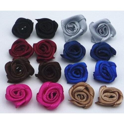 10pcs High Quality Applique White Flower Patches blue Rose Patch Fabric Sewing Dress Doll Accessories Stickers parches ropa P26