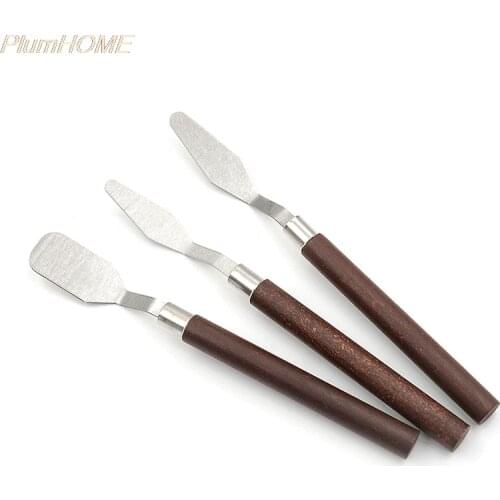 3Pcs 16Cm Art Craft Klei Gereedschap Professionele Rvs Kunstenaar Schilderen Paletmes Kit Spatel