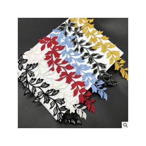 5 pcs / lot Flower embroidery cloth stickers fashion clothes decoration maple leaves leaves embroidery patch