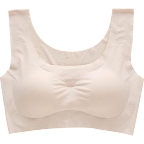 Japanese style bra anti-slip gather no steel ring shockproof bra anti-sagging seamless running student yoga beauty back tube top