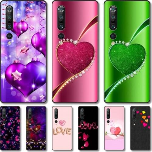 Colorful love Phone Case For Xiaomi MI 11 10 9 5g Lite Ultra Pro Note S Black Shell Cover
