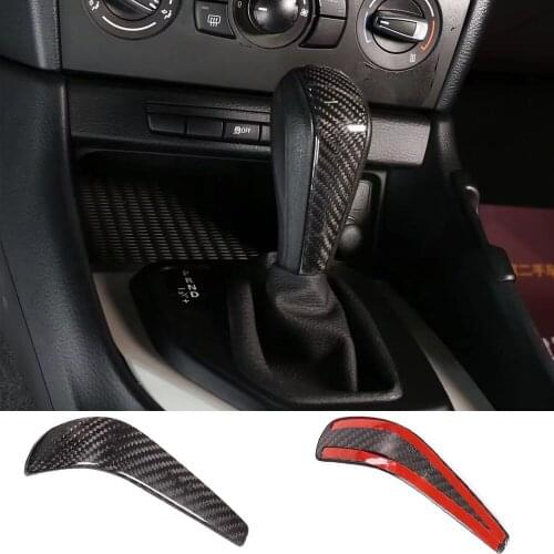 For BMW X1 Old 1 Series 3 Series E90E92E93E87 Gear Shift Knob Real Carbon Fiber Interior Modification Patch Car Accessories