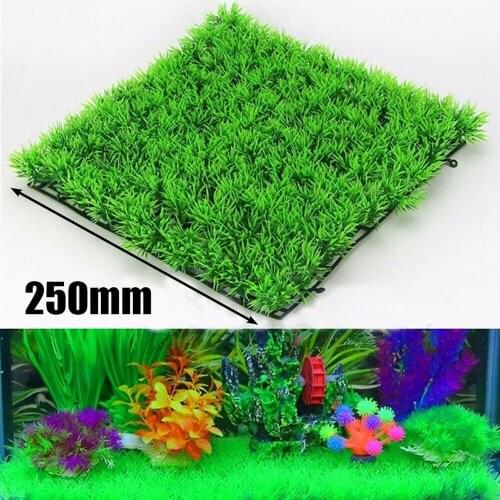 25*25*3.5cm Artificial Grass Mat Fake Moss Landscape Decoration Aquarium Fish Tank Simulation Plants Lawn Turf Green Grass