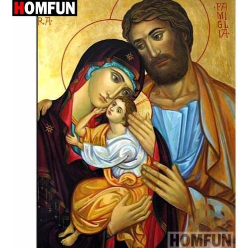 HOMFUN Full Square/Round Drill 5D DIY Diamond Painting "Religious Jesus" Embroidery Cross Stitch 5D Home Decor Gift A16152
