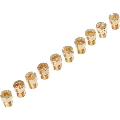 20 Pieces 5mm Motorcycle Carburetor Main Jet Set - Size 100 105 108 110 115 120 125 130 135 140 Brass