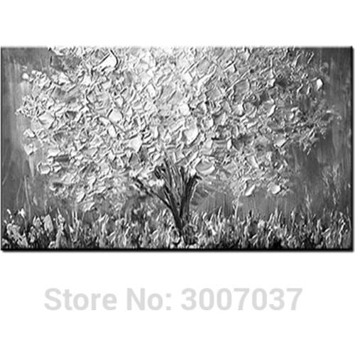 New Handmade Large Modern Canvas Art Oil Painting Knife Golden Tree Paintings For Home Living Room Hotel Decor Wall Art Picture
