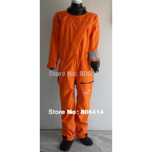 Front zipper enter latex neck and wrist ,waterproof cordura sock dry suit for sailing,fishing,kitesuring,kayak,kayak fishing