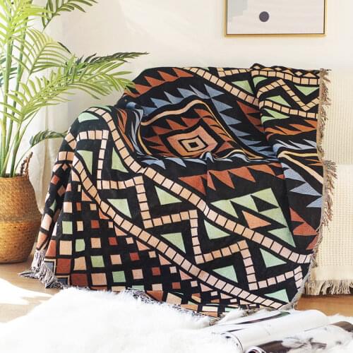 Nordic throw blankets Bohemian abstract sofa towel outdoor picnic mat blanket decoration model room geometry Tapestry carpet