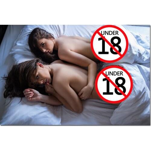 Sexy Model Hot 2 Girls Photo Wall Art Posters and Prints Modern Unframed Canvas Painting for Living Room Decor