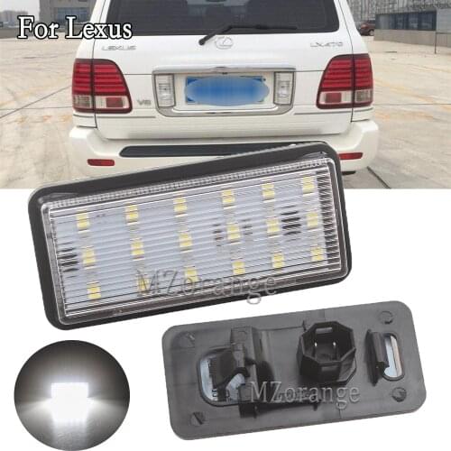 2Pcs Error Free Car LED Number License Plate Light For Lexus LX470 GX470 Toyota Land Cruiser 120 Prado 120 Land Cruiser 200