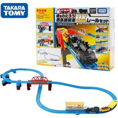 TAKARA TOMY Beautiful Plarail Steam Train Luxury Track Set Three Spelling Kids Gifts